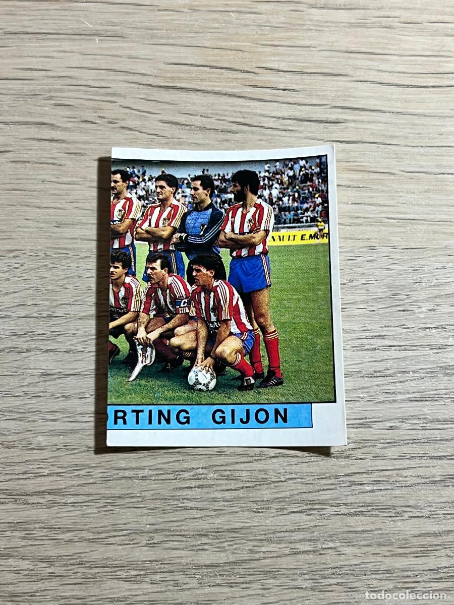 Cromos de f&uacute;tbol: 347 PLANTILLA ALINEACION SPORTING LIGA FUTBOL 88 PANINI NUNCA PEGADO SIN PEGAR 1988