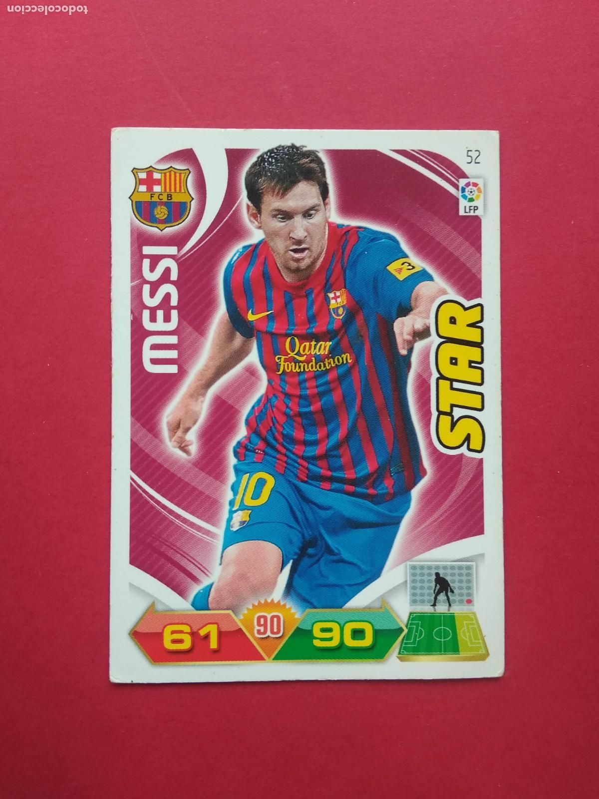 Cromos de f&uacute;tbol: PANINI ADRENALYN LIGA 11 12 2011 2012 CROMO N&ordm; 52 MESSI BARCELONA