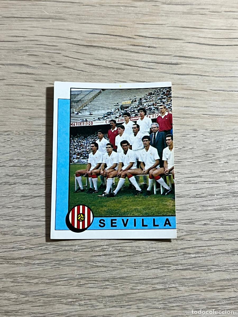 Cromos de f&uacute;tbol: 308 PLANTILLA ALINEACION SEVILLA LIGA FUTBOL 88 PANINI NUNCA PEGADO SIN PEGAR 1988