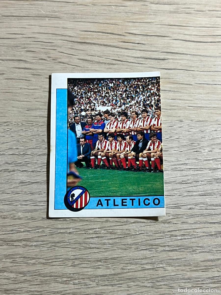 Cromos de f&uacute;tbol: 41 PLANTILLA ALINEACION ATLETICO DE MADRID LIGA FUTBOL 88 PANINI NUNCA PEGADO SIN PEGAR 1988