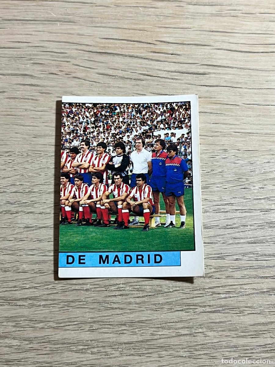Cromos de f&uacute;tbol: 42 PLANTILLA ALINEACION ATLETICO DE MADRID LIGA FUTBOL 88 PANINI NUNCA PEGADO SIN PEGAR 1988