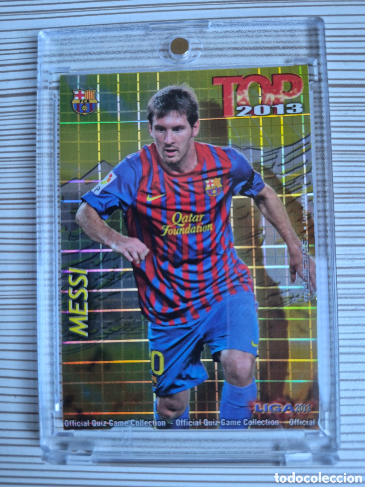 Cromos de f&uacute;tbol: MESSI #595 TOP DORADO CUADROS MUNDICROMO 2012 2013 DIFICIL!!!
