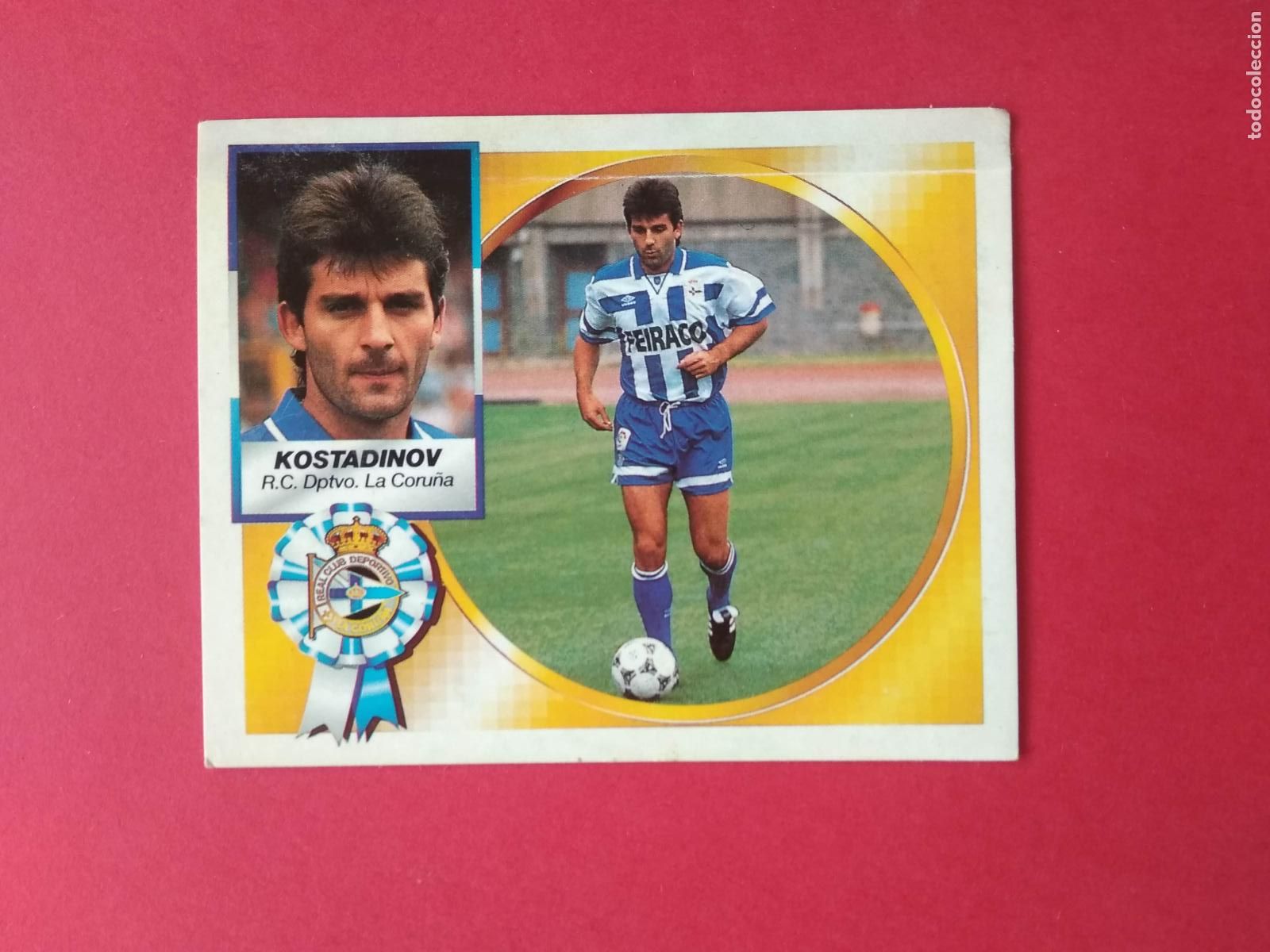 Cromos de f&uacute;tbol: EDICIONES ESTE LIGA 94 95 1994 1995 CROMO DESPEGADO COLOCA KOSTADINOV DEPORTIVO DE LA CORU&Ntilde;A