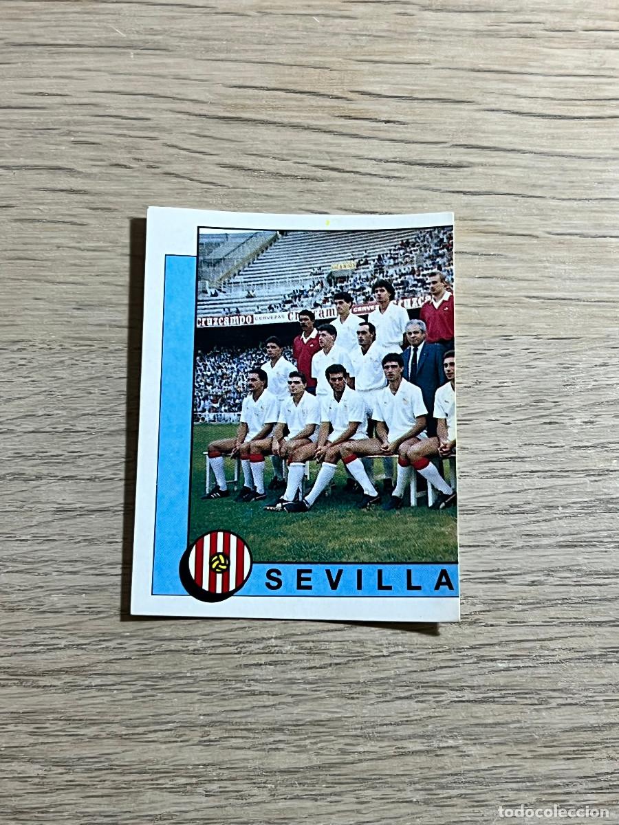 Cromos de f&uacute;tbol: 308 PLANTILLA ALINEACION SEVILLA LIGA FUTBOL 88 PANINI NUNCA PEGADO SIN PEGAR 1988