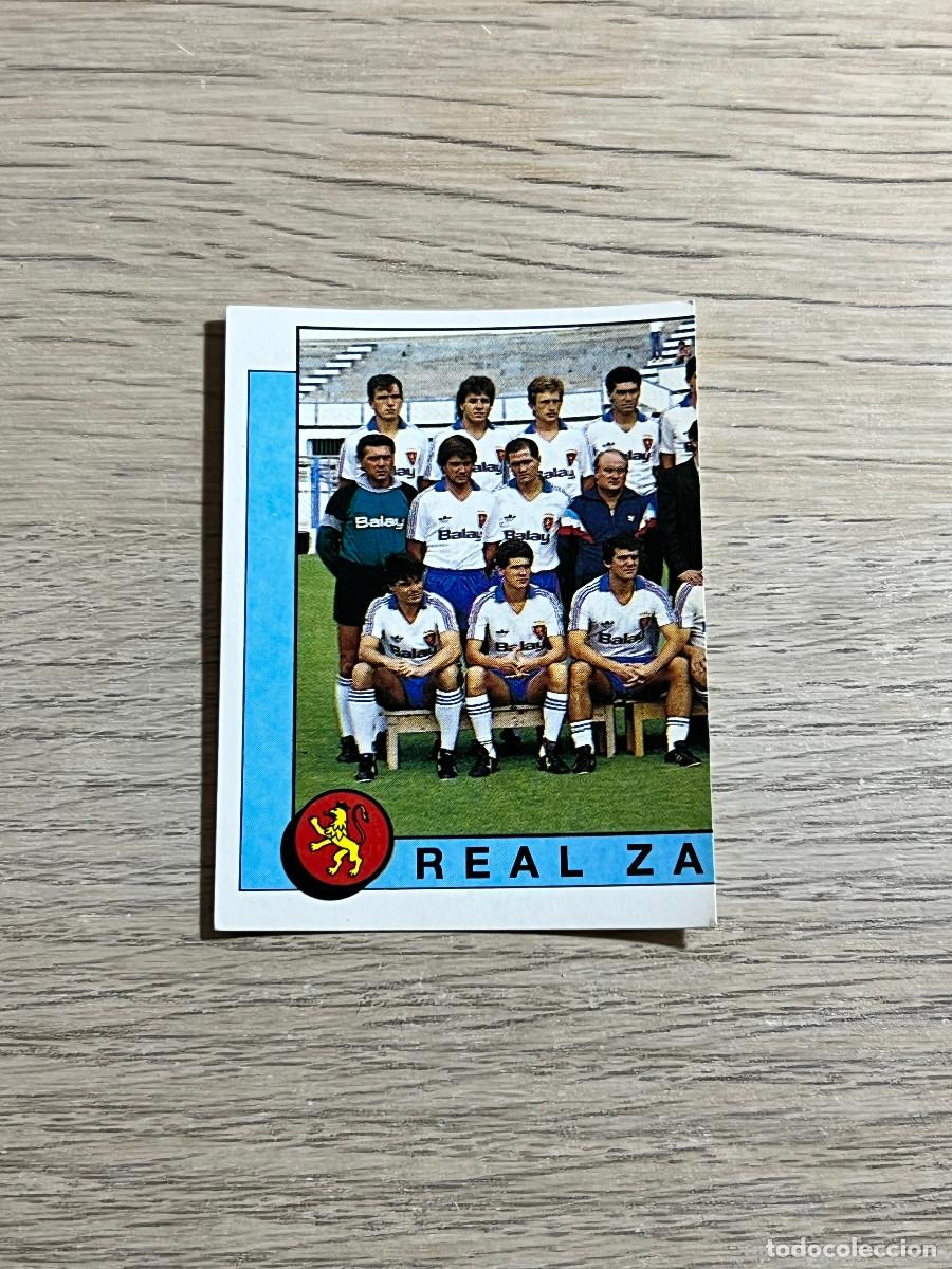 Cromos de f&uacute;tbol: 403 PLANTILLA ALINEACION ZARAGOZA LIGA FUTBOL 88 PANINI NUNCA PEGADO SIN PEGAR 1988