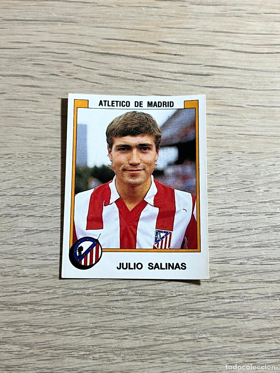 Cromos de f&uacute;tbol: 38 JULIO SALINAS ATLETICO DE MADRID LIGA FUTBOL 88 PANINI NUNCA PEGADO SIN PEGAR 1988