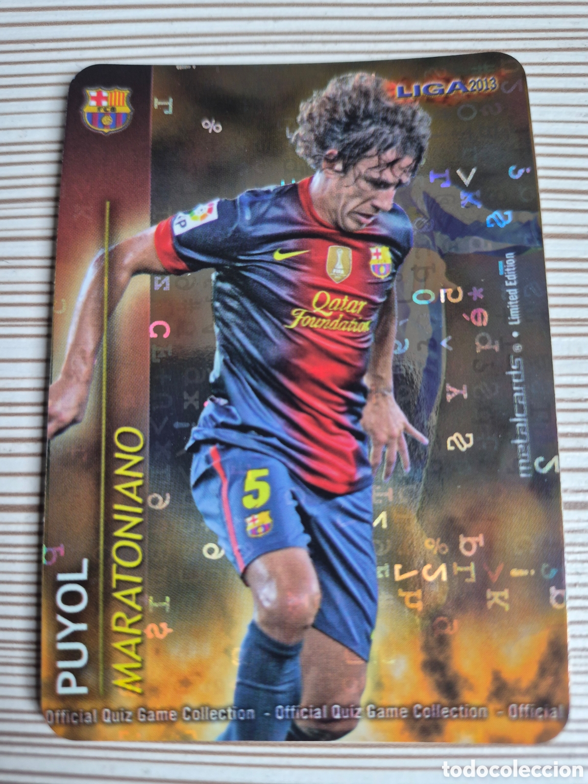 Cromos de f&uacute;tbol: Mundicromo 2012 2013 Puyol Maratoniano Fondo Letras