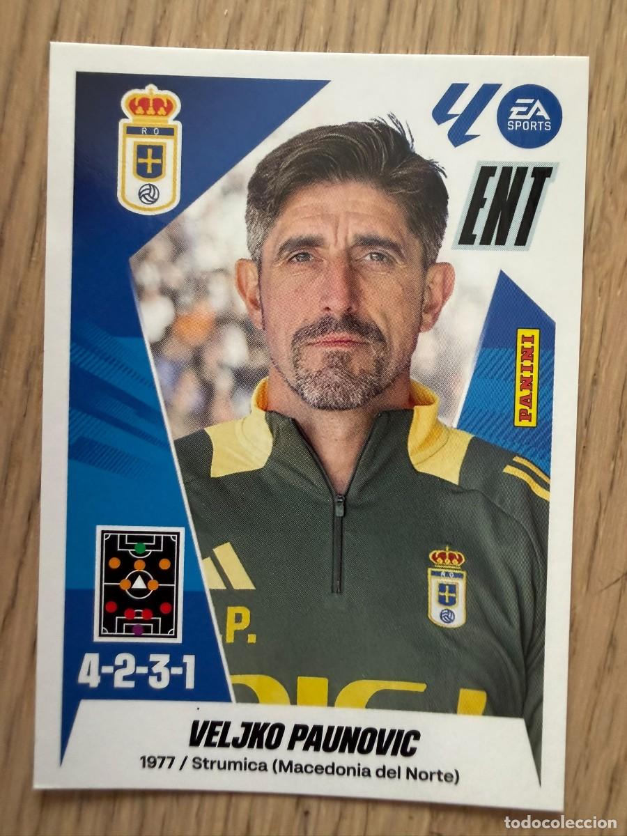 Cromos de f&uacute;tbol: 2 PAUNOVIC ENTRENADOR REAL OVIEDO 25 26 2025 2026 LIGA EA SPORTS COLECCIONES ESTE SIN PEGAR STICKER