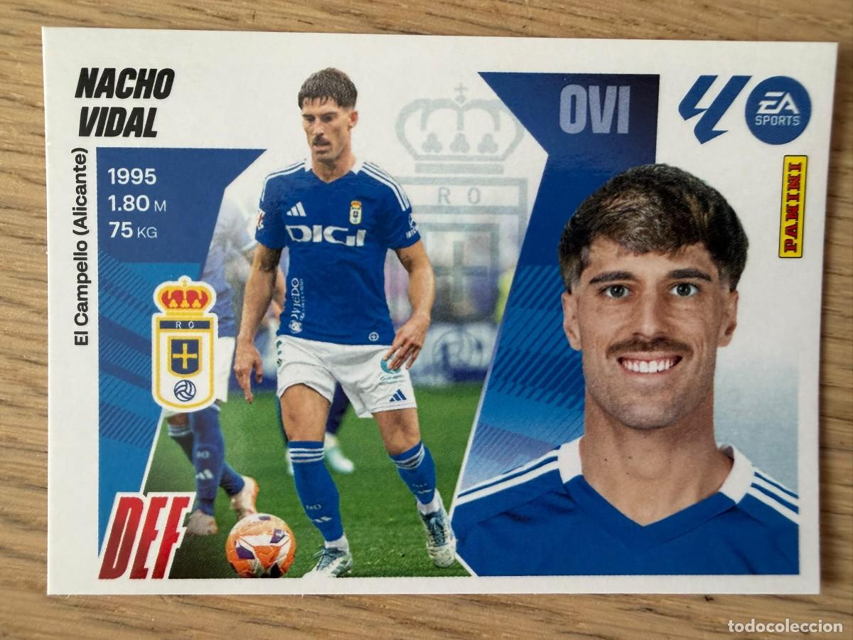 Cromos de f&uacute;tbol: 5 NACHO VIDAL REAL OVIEDO 25 26 2025 2026 LIGA EA SPORTS COLECCIONES ESTE SIN PEGAR STICKER