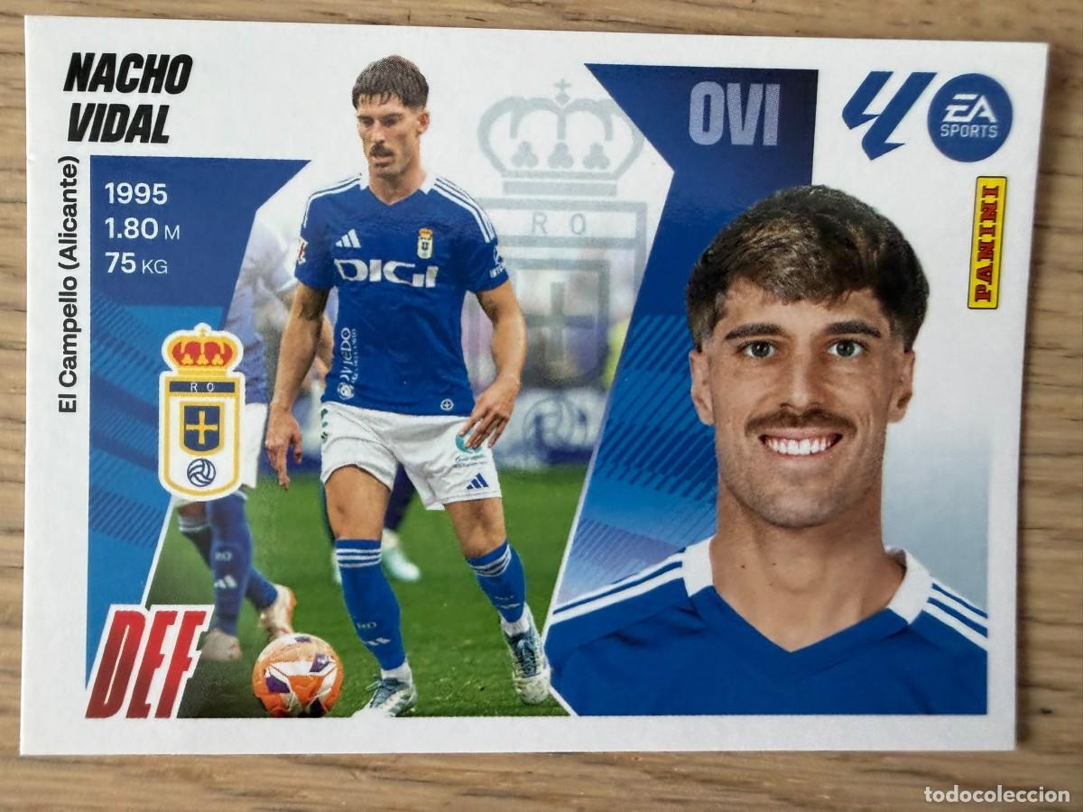 Cromos de f&uacute;tbol: 5 NACHO VIDAL REAL OVIEDO 25 26 2025 2026 LIGA EA SPORTS COLECCIONES ESTE SIN PEGAR STICKER