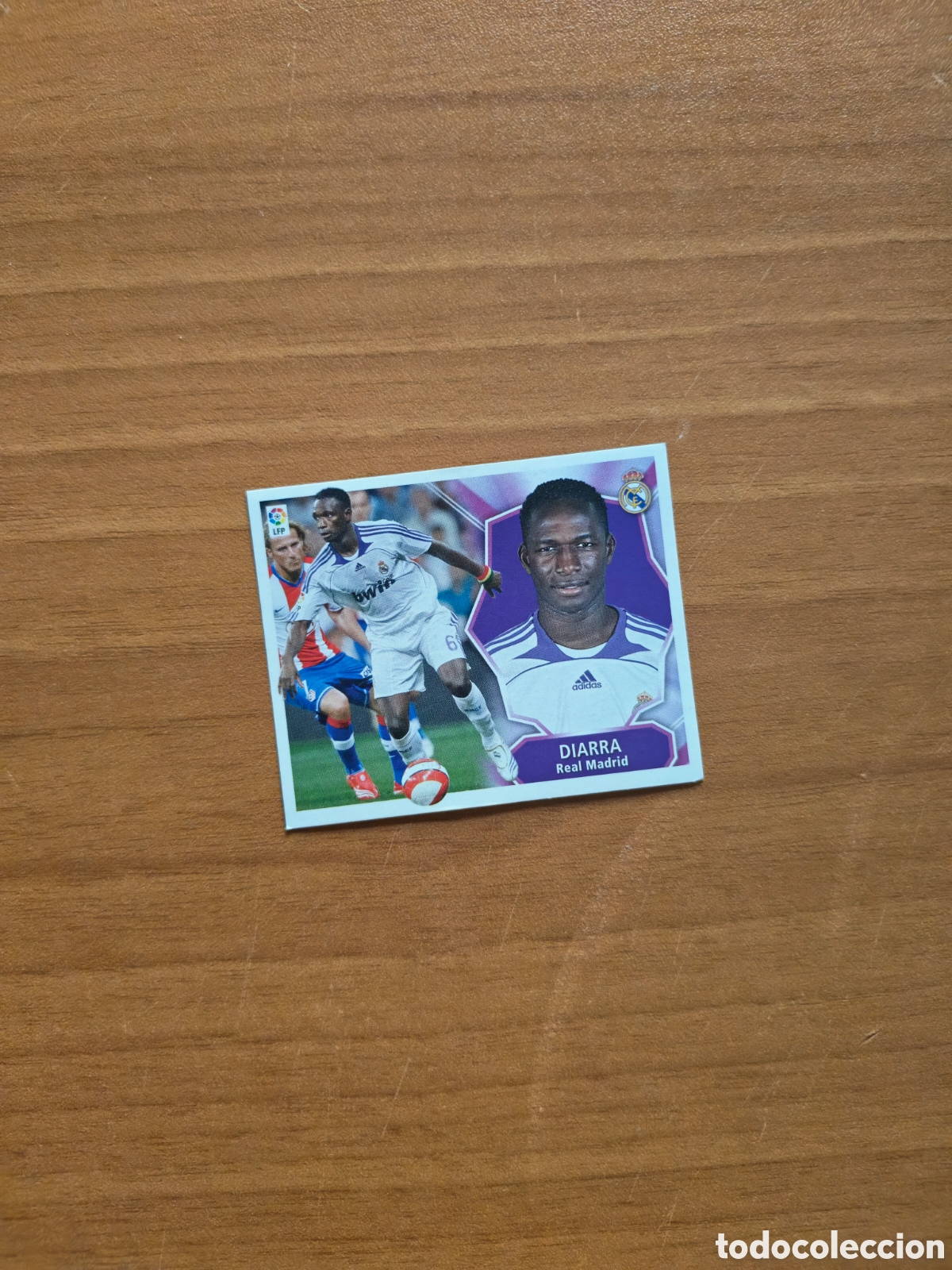 Cromos de f&uacute;tbol: Cromo de f&uacute;tbol Diarrea Real Madrid Liga este 2008/09