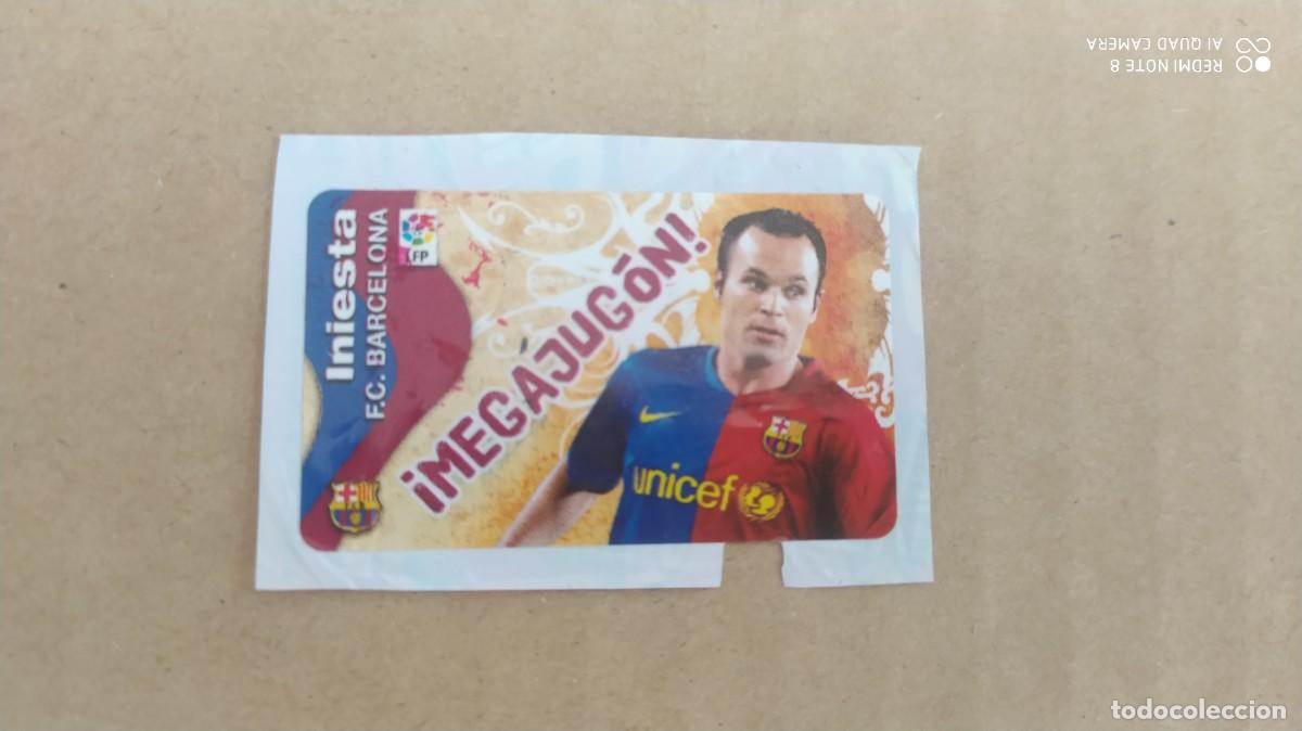 Cromos de f&uacute;tbol: BARCELONA INIESTA MEGAJUGON CHICLE LIGA 2009 2010 -09 10 -C7