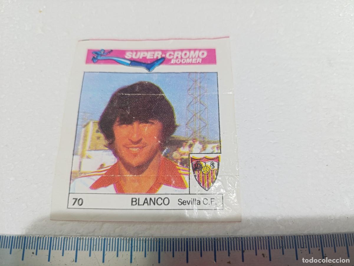 Cromos de f&uacute;tbol: CROMO - BLANCO - CHICLES BOOMER FUTBOL A&Ntilde;OS 80