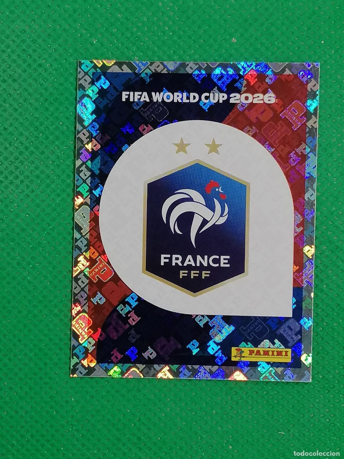 Cromos de f&uacute;tbol: FRA 1 FRA1 ESCUDO FRANCIA ⚽ PANINI FIFA MUNDIAL WORLD CUP 26 2026 STICKER ⚽