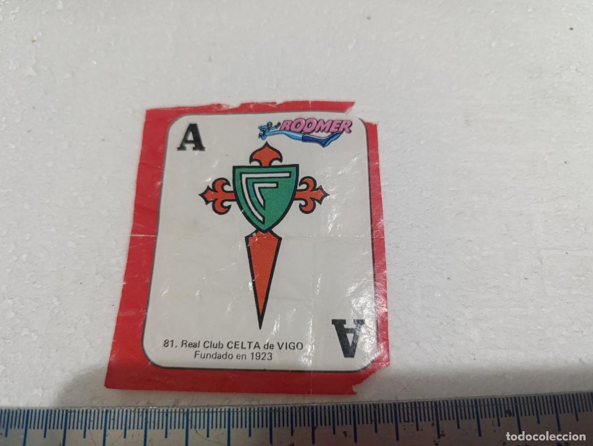 Cromos de f&uacute;tbol: CROMO - ESCUDO CELTA DE VIGO - CHICLES BOOMER FUTBOL A&Ntilde;OS 80