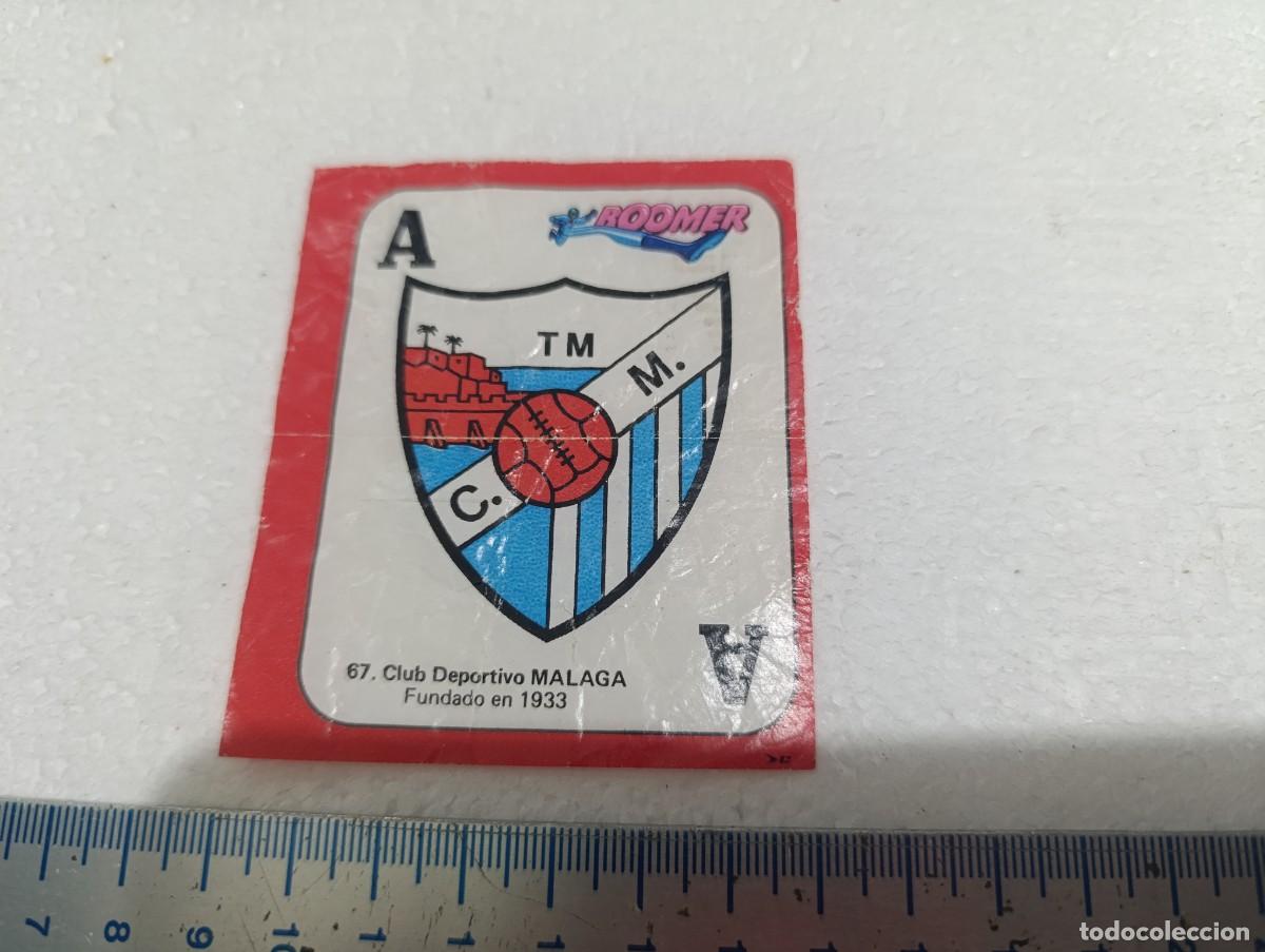 Cromos de f&uacute;tbol: CROMO - ESCUDO DEL MALAGA - CHICLES BOOMER FUTBOL A&Ntilde;OS 80