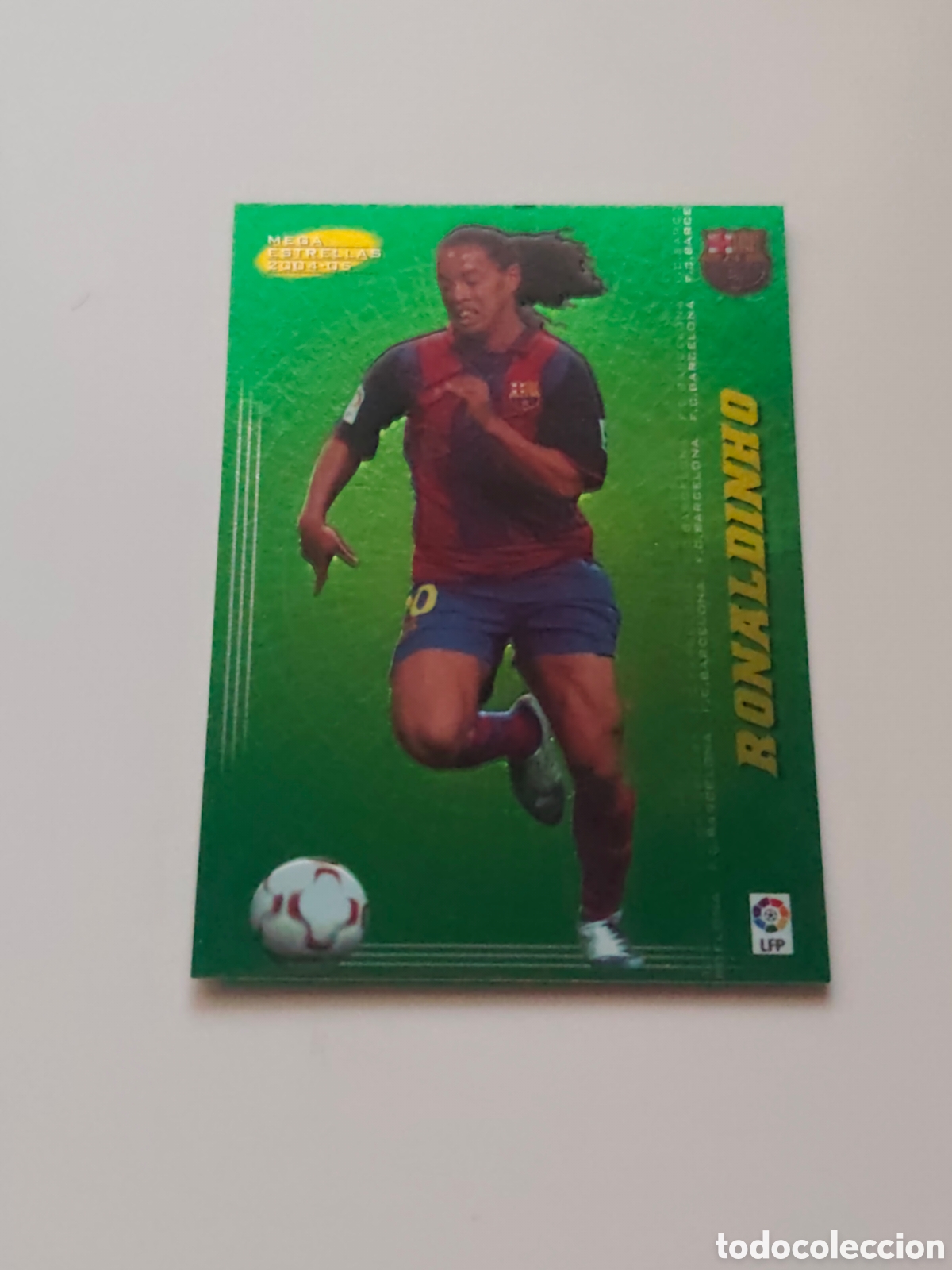 Cromos de f&uacute;tbol: 387 RONALDINHO FC BARCELONA MEGA ESTRELLAS MEGACRACKS 2004 2005