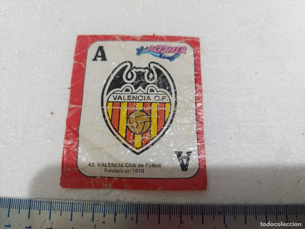 Cromos de f&uacute;tbol: CROMO - ESCUDO DEL VALENCIA - CHICLES BOOMER FUTBOL A&Ntilde;OS 80