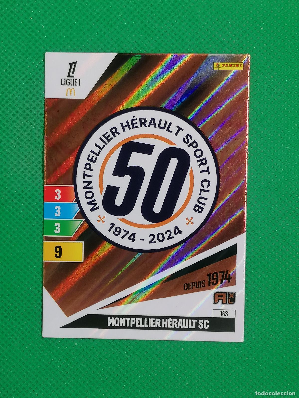 Cromos de f&uacute;tbol: 163 ESCUDO MONTPELLIER ⚽ LIGUE 1 MCDONALDS ADRENALYN XL 2024 2025 24 25 ⚽