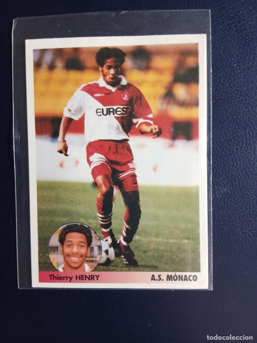 Cromos de f&uacute;tbol: 182 Thierry Henry - Rookie Monaco - Los Mejores Equipos de Europa 96 97 1996 1997 Panini - Sin pegar