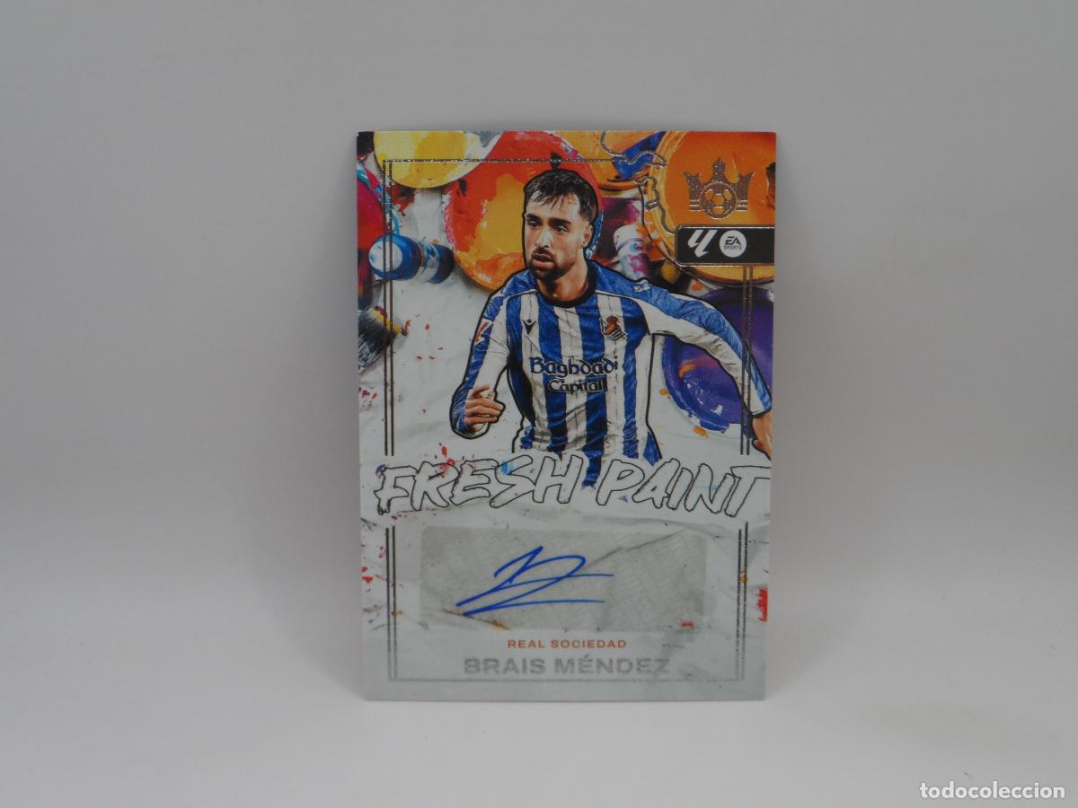 Cromos de f&uacute;tbol: AUTO BRAIS MENDEZ REAL SOCIEDAD PANINI PITCH KINGS 2025 2026 25 26 AUTOGRAFO