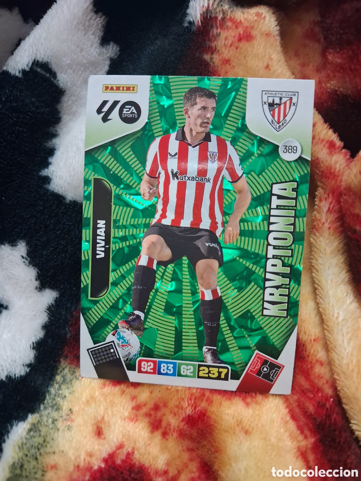 Cromos de f&uacute;tbol: VIVIAN ATHLETIC CLUB BILBAO KRYPTONITA N&ordm; 389 LIGA ADRENALYN 25 26 2025 2026 PANINI
