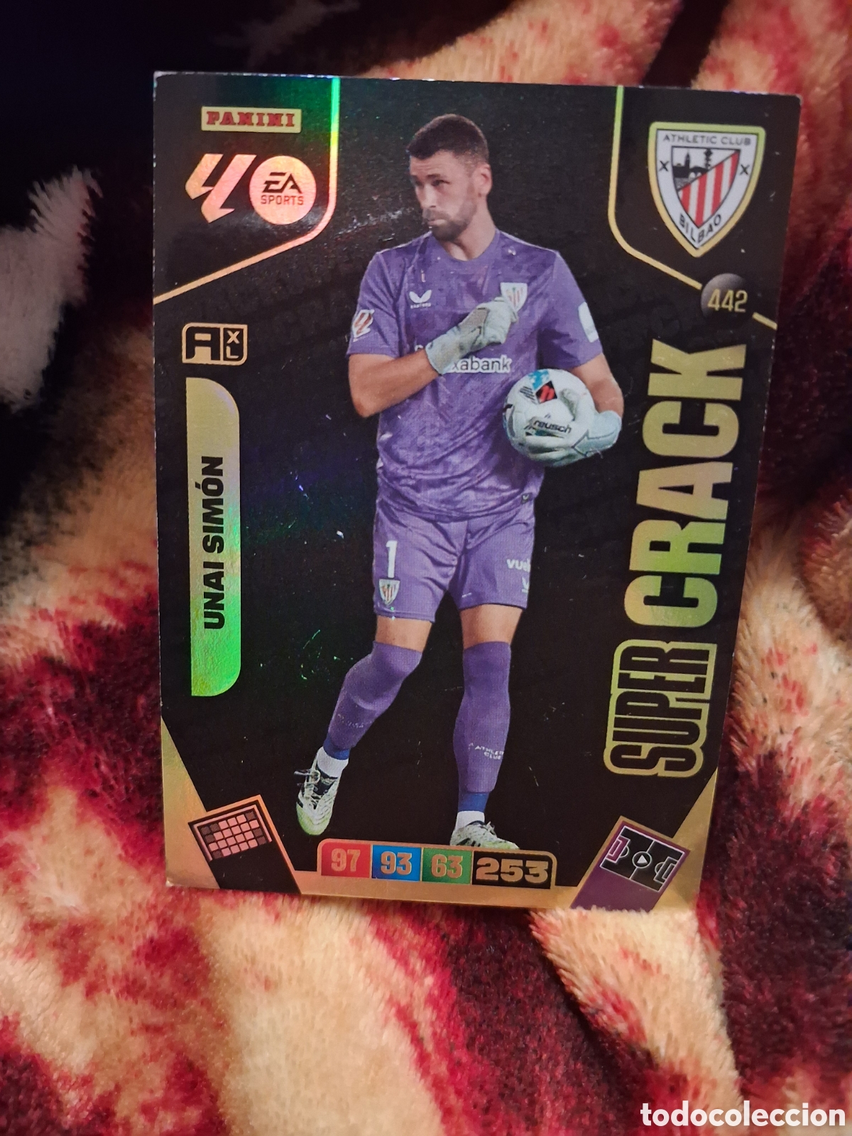 Cromos de f&uacute;tbol: PANINI ADRENALYN XL LIGA 2025-2026 25-26 &ndash; SUPERCRACK &ndash; Unai Sim&oacute;n Athletic Club N&ordm; 442