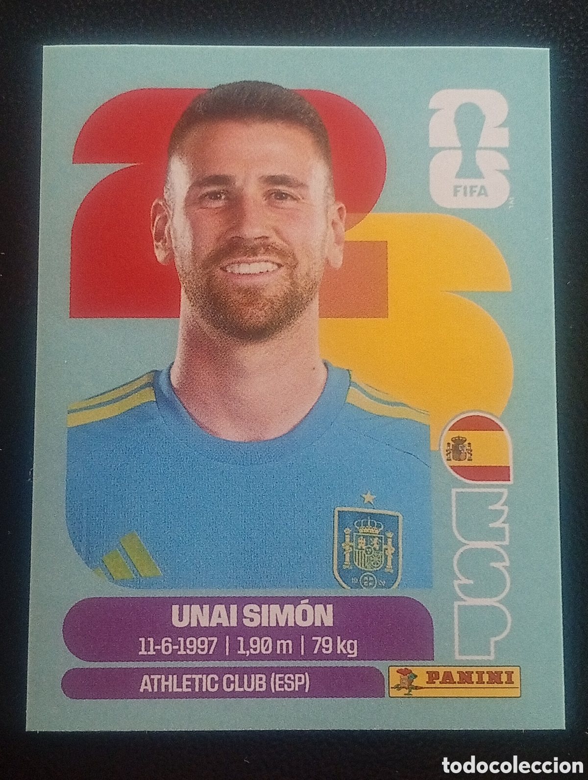 Cromos de f&uacute;tbol: ESP 2 UNAI SIMON ESPA&Ntilde;A SPAIN SELECCI&Oacute;N FIFA WORLD CUP 2026 MUNDIAL CROMO STICKER PANINI ESP2