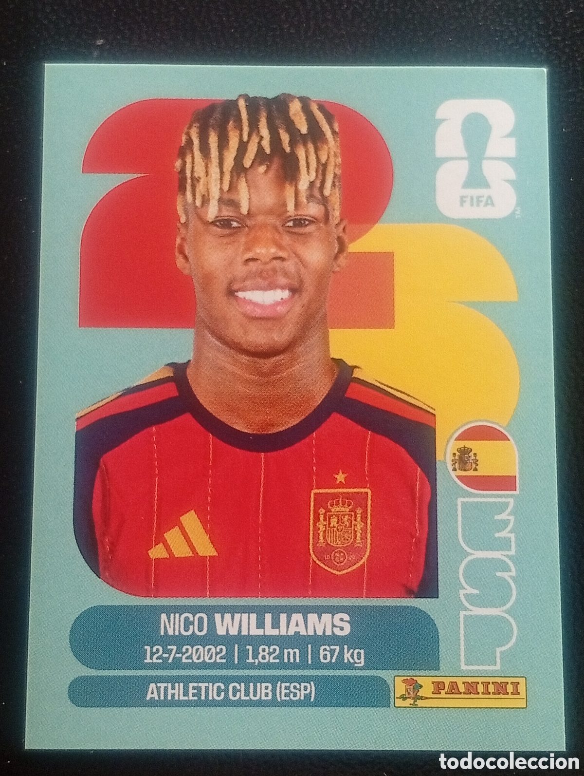 Cromos de f&uacute;tbol: ESP 17 NICO WILLIAMS ESPA&Ntilde;A SPAIN SELECCI&Oacute;N FIFA WORLD CUP 2026 MUNDIAL CROMO STICKER PANINI ESP17
