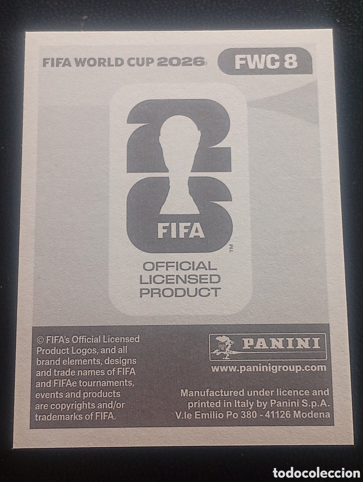 Cromos de f&uacute;tbol: FWC 8 COPA TROFEO COPA DEL MUNDO FUTBOL FIFA WORLD CUP 2026 MUNDIAL CROMO STICKER PANINI FWC8