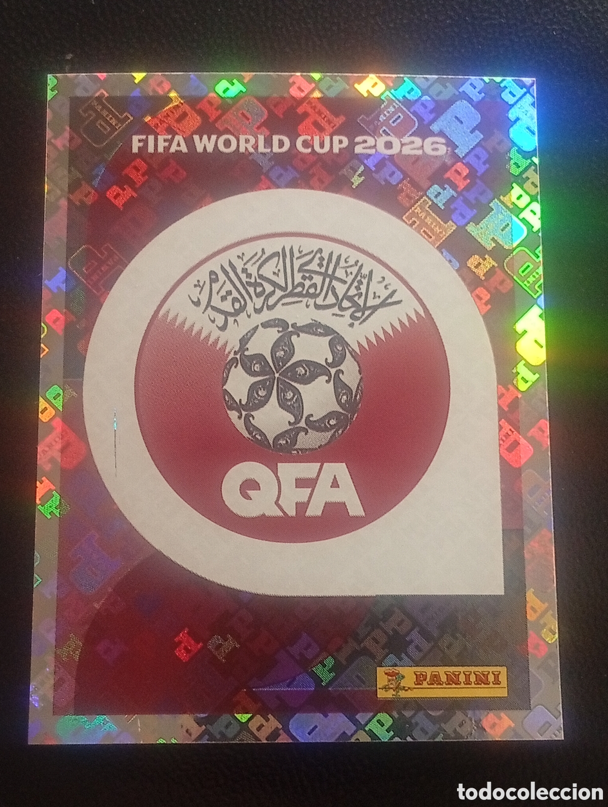 Cromos de f&uacute;tbol: QAT 1 escudo QATAR MUNDIAL F&Uacute;TBOL 2026 FIFA WORLD CUP PANINI CROMO STICKER QAT1
