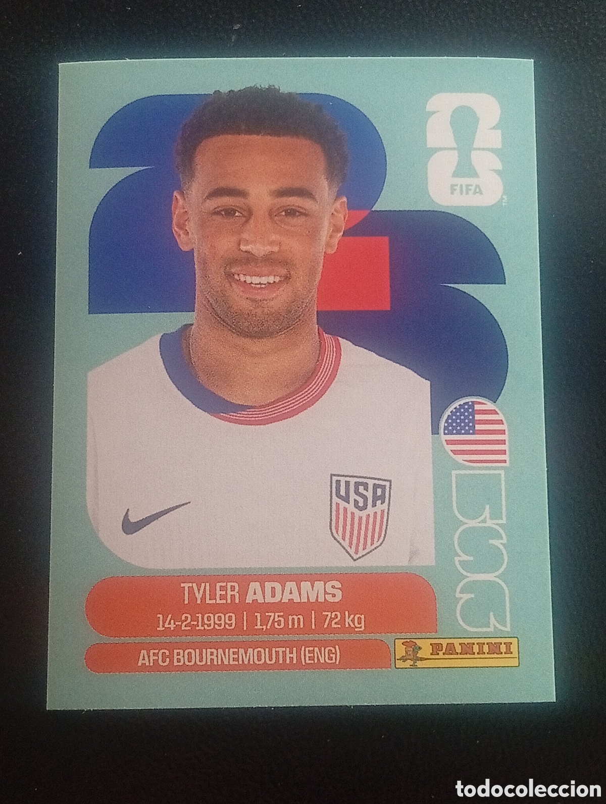 Cromos de f&uacute;tbol: USA 8 ADAMS ESTADOS UNIDOS EEUU MUNDIAL F&Uacute;TBOL 2026 FIFA WORLD CUP PANINI CROMO STICKER USA8
