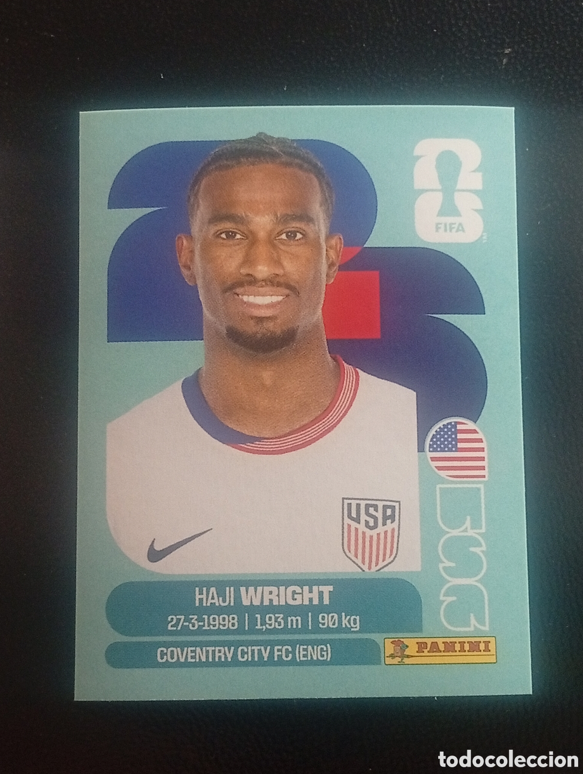 Cromos de f&uacute;tbol: USA 19 WRIGHT ESTADOS UNIDOS EEUU MUNDIAL F&Uacute;TBOL 2026 FIFA WORLD CUP PANINI CROMO STICKER USA19