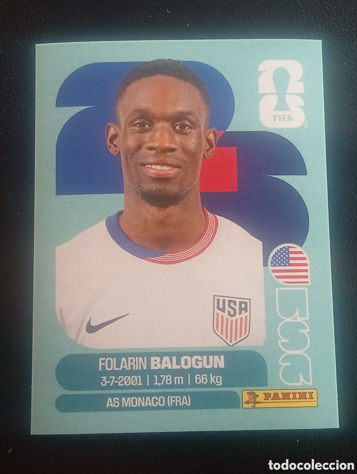 Cromos de f&uacute;tbol: USA 20 BALOGUN ESTADOS UNIDOS EEUU MUNDIAL F&Uacute;TBOL 2026 FIFA WORLD CUP PANINI CROMO STICKER USA20