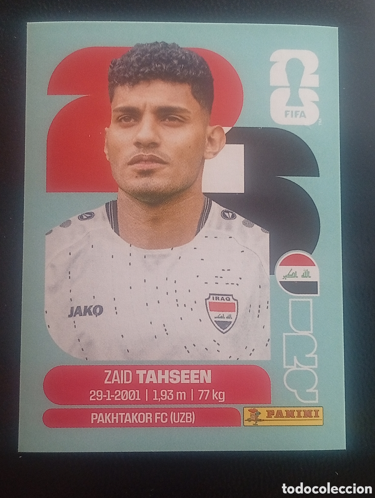 Cromos de f&uacute;tbol: IRQ 7 TAHSEEN IRAQ MUNDIAL F&Uacute;TBOL 2026 FIFA WORLD CUP PANINI CROMO STICKER IRQ7