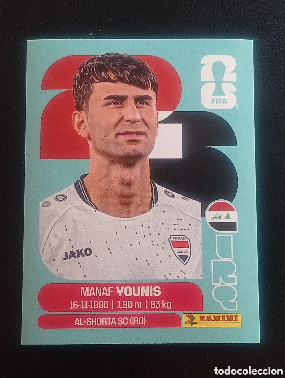 Cromos de f&uacute;tbol: IRQ 8 IRAQ MUNDIAL F&Uacute;TBOL 2026 FIFA WORLD CUP PANINI CROMO STICKER IRQ8