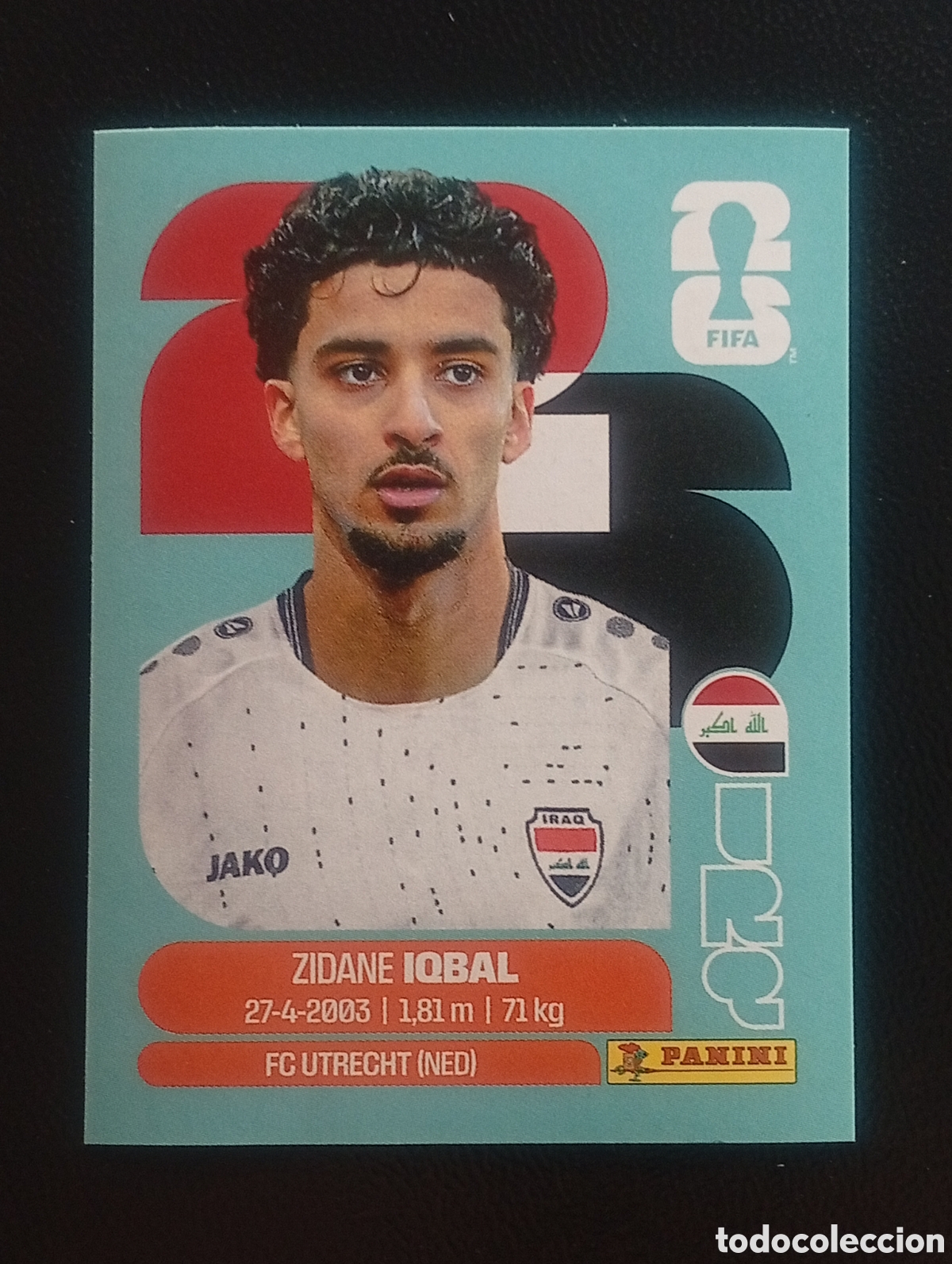 Cromos de f&uacute;tbol: IRQ 9 IQBAL IRAQ MUNDIAL F&Uacute;TBOL 2026 FIFA WORLD CUP PANINI CROMO STICKER IRQ9