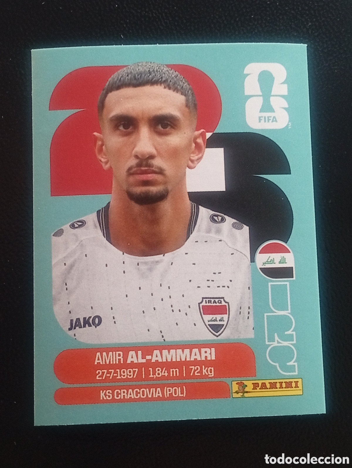 Cromos de f&uacute;tbol: IRQ 10 AL AMMARI IRAQ MUNDIAL F&Uacute;TBOL 2026 FIFA WORLD CUP PANINI CROMO STICKER IRQ10