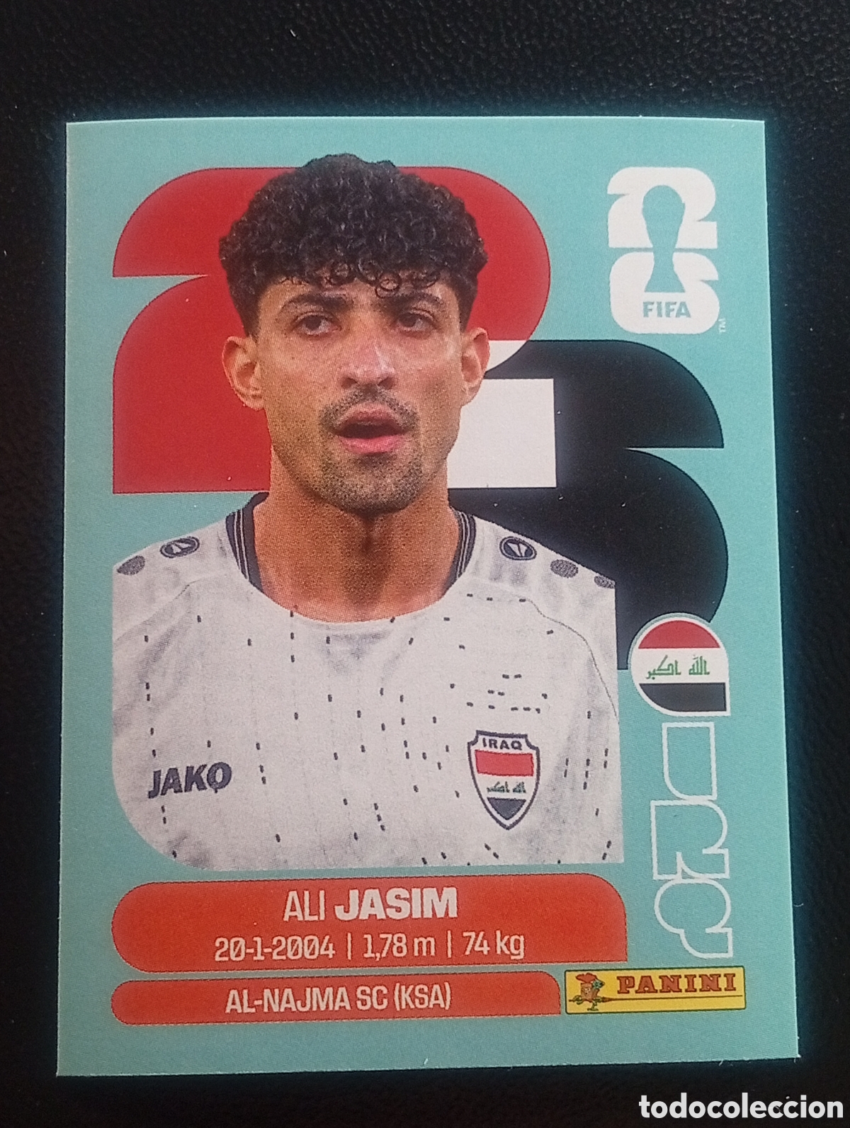 Cromos de f&uacute;tbol: IRQ 12 JASIM IRAQ MUNDIAL F&Uacute;TBOL 2026 FIFA WORLD CUP PANINI CROMO STICKER IRQ12