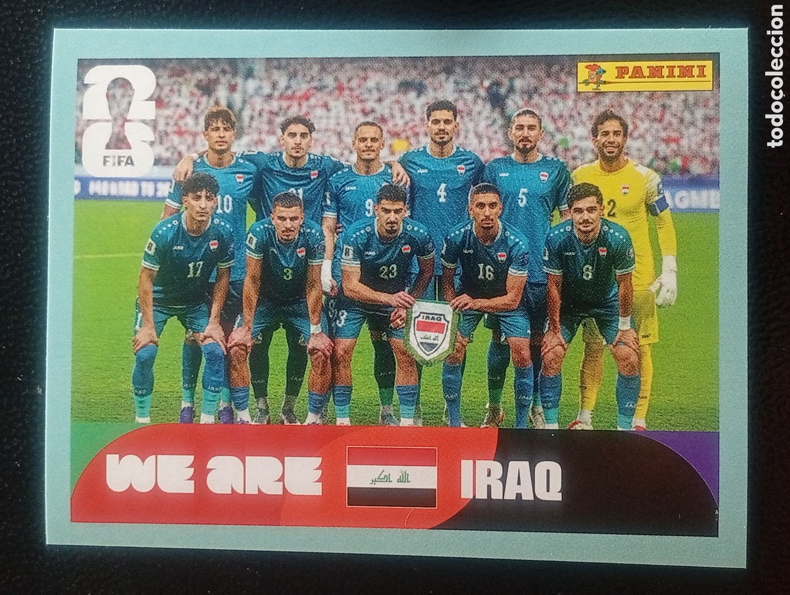 Cromos de f&uacute;tbol: IRQ 13 equipo IRAQ MUNDIAL F&Uacute;TBOL 2026 FIFA WORLD CUP PANINI CROMO STICKER IRQ13