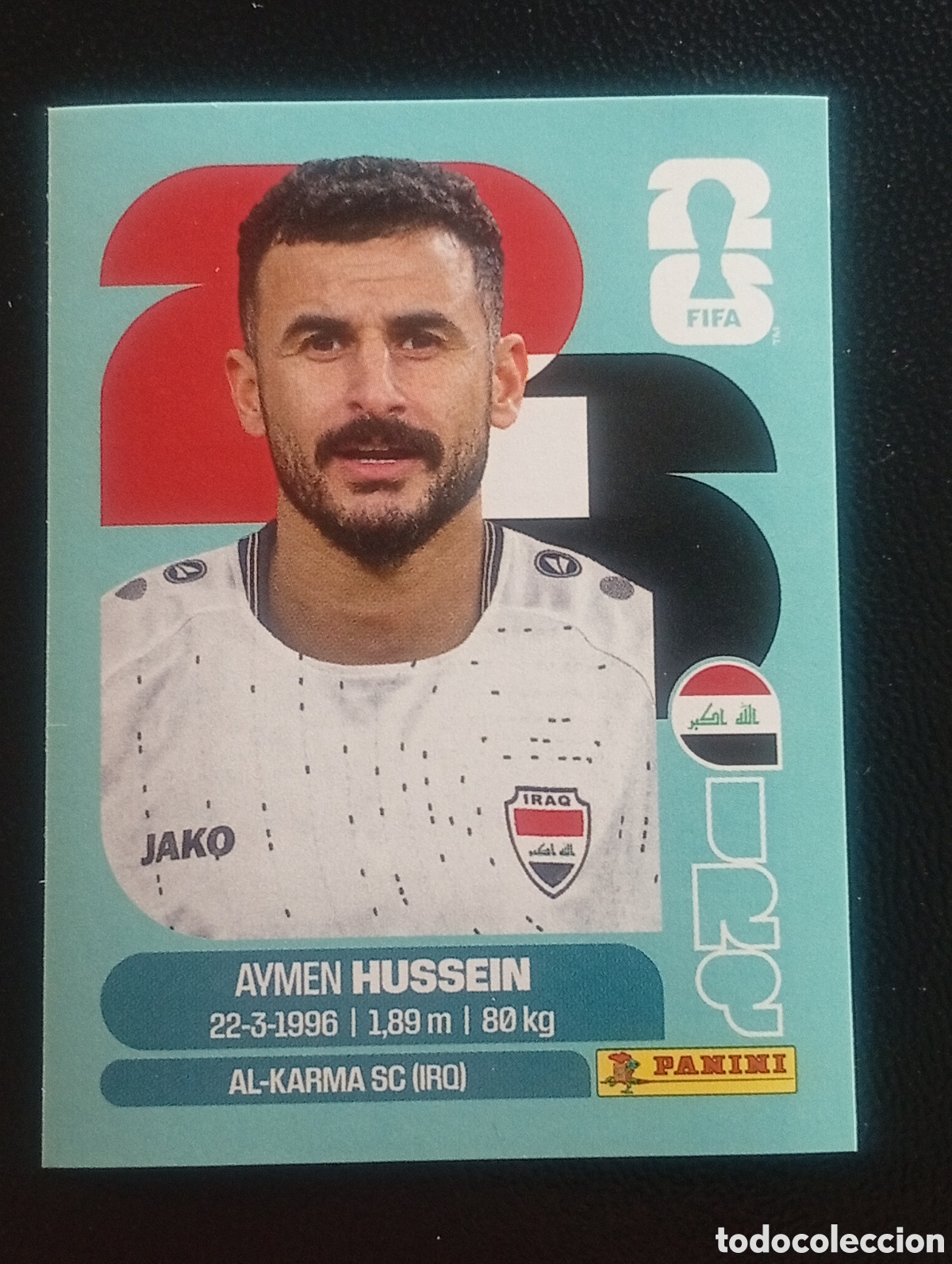Cromos de f&uacute;tbol: IRQ 19 HUSSEIN IRAQ MUNDIAL F&Uacute;TBOL 2026 FIFA WORLD CUP PANINI CROMO STICKER IRQ19