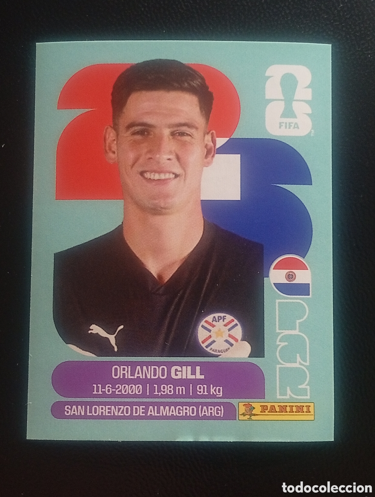 Cromos de f&uacute;tbol: PAR 3 GILL PARAGUAY MUNDIAL F&Uacute;TBOL 2026 FIFA WORLD CUP PANINI CROMO STICKER PAR3