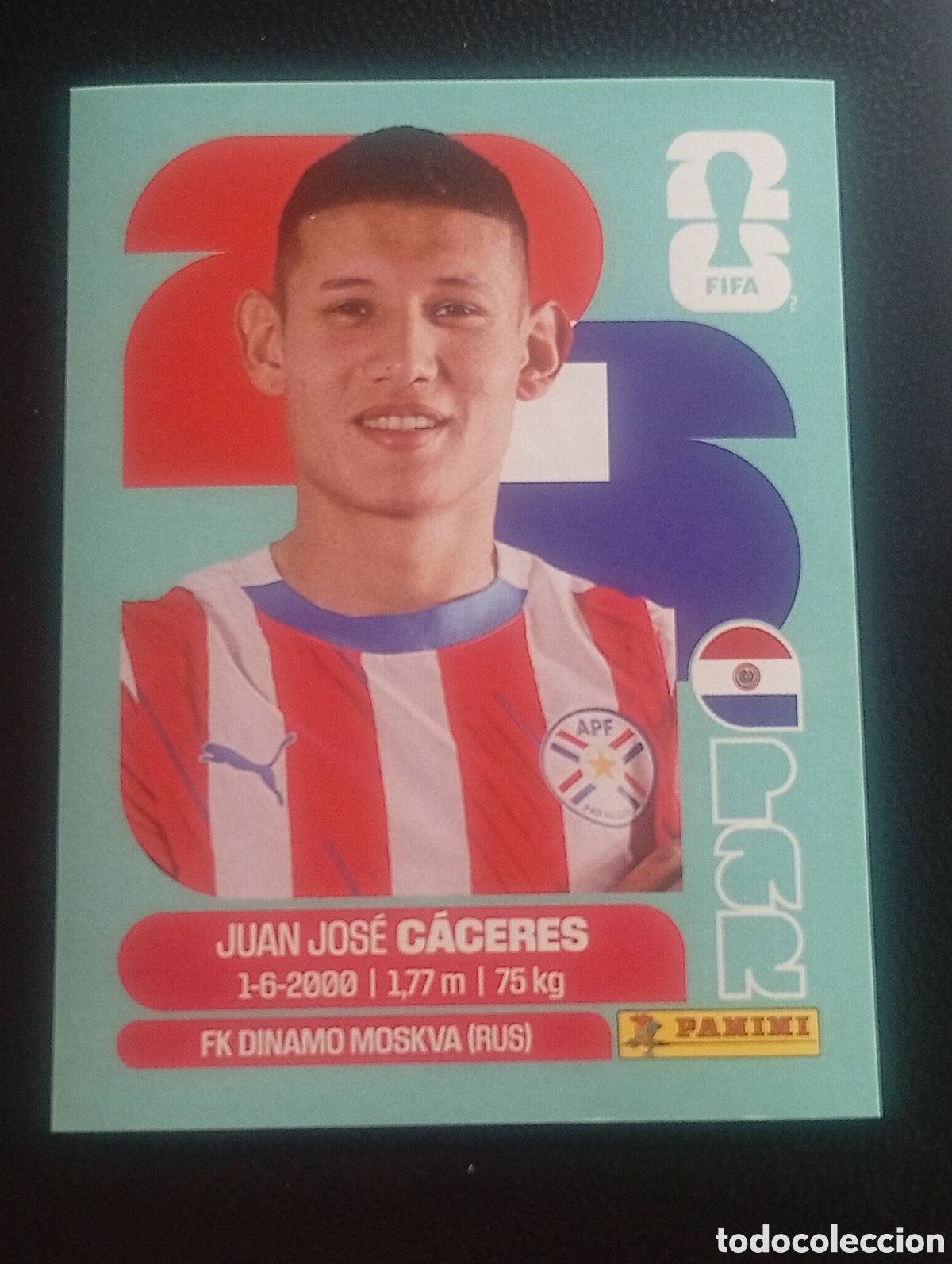 Cromos de f&uacute;tbol: PAR 6 CACERES PARAGUAY MUNDIAL F&Uacute;TBOL 2026 FIFA WORLD CUP PANINI CROMO STICKER PAR6