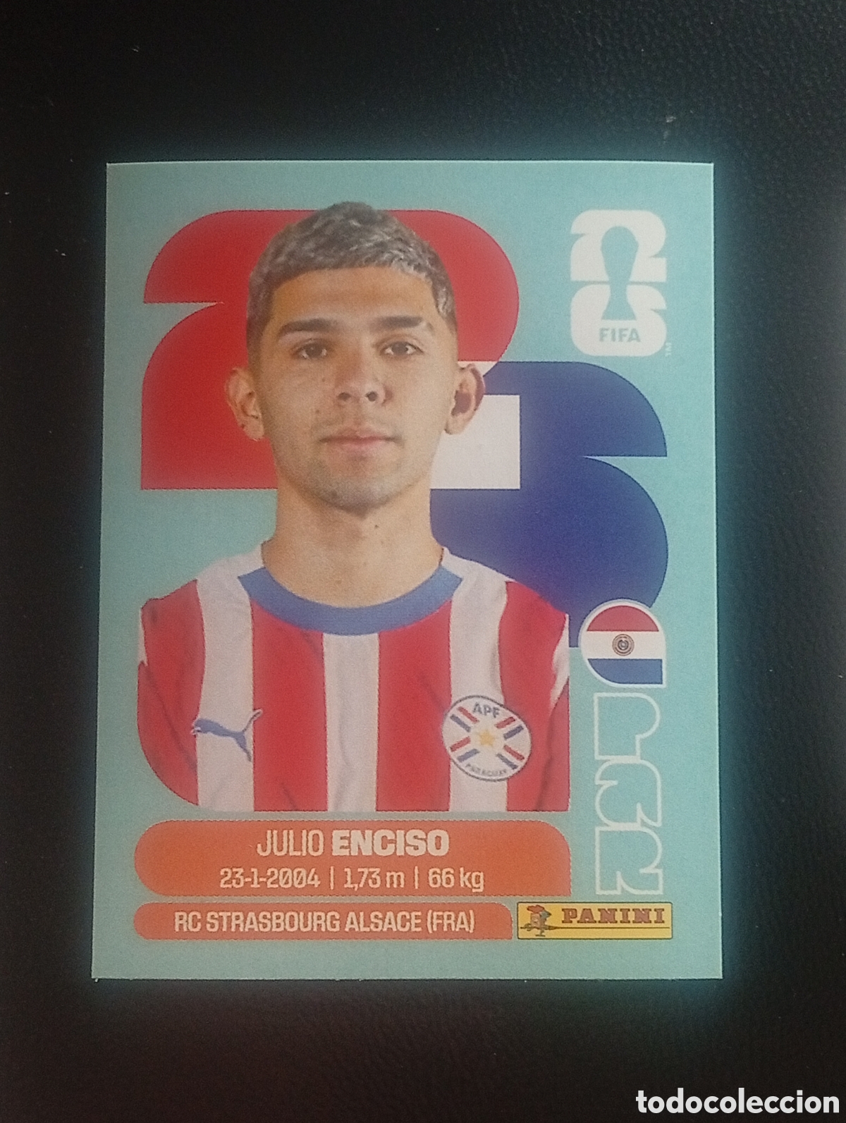 Cromos de f&uacute;tbol: PAR 15 ENCISO PARAGUAY MUNDIAL F&Uacute;TBOL 2026 FIFA WORLD CUP PANINI CROMO STICKER PAR15