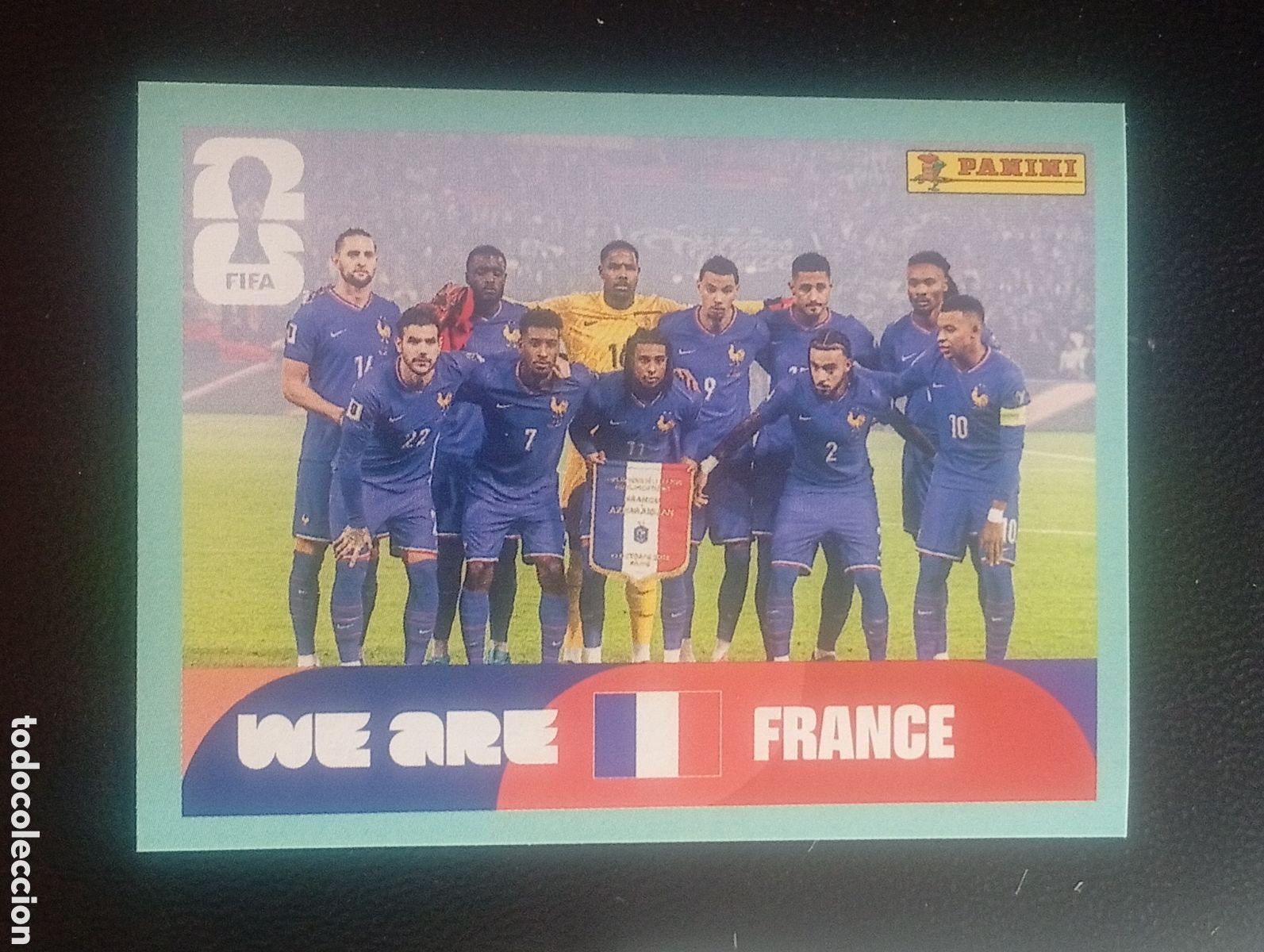 Cromos de f&uacute;tbol: FRA 13 equipo FRANCE FRANCIA MUNDIAL F&Uacute;TBOL 2026 FIFA WORLD CUP PANINI CROMO STICKER FRA13 MBAPPE