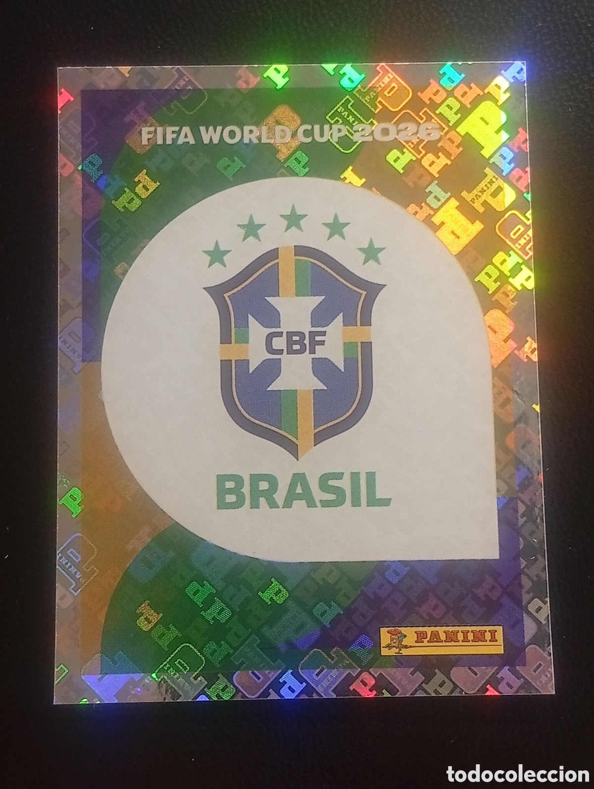 Cromos de f&uacute;tbol: BRA 1 escudo BRASIL BRAZIL MUNDIAL F&Uacute;TBOL 2026 FIFA WORLD CUP PANINI CROMO STICKER BRA1