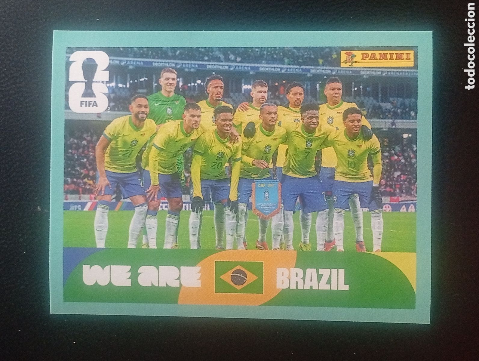 Cromos de f&uacute;tbol: BRA 13 equipo BRASIL BRAZIL MUNDIAL F&Uacute;TBOL 2026 FIFA WORLD CUP PANINI CROMO STICKER BRA13