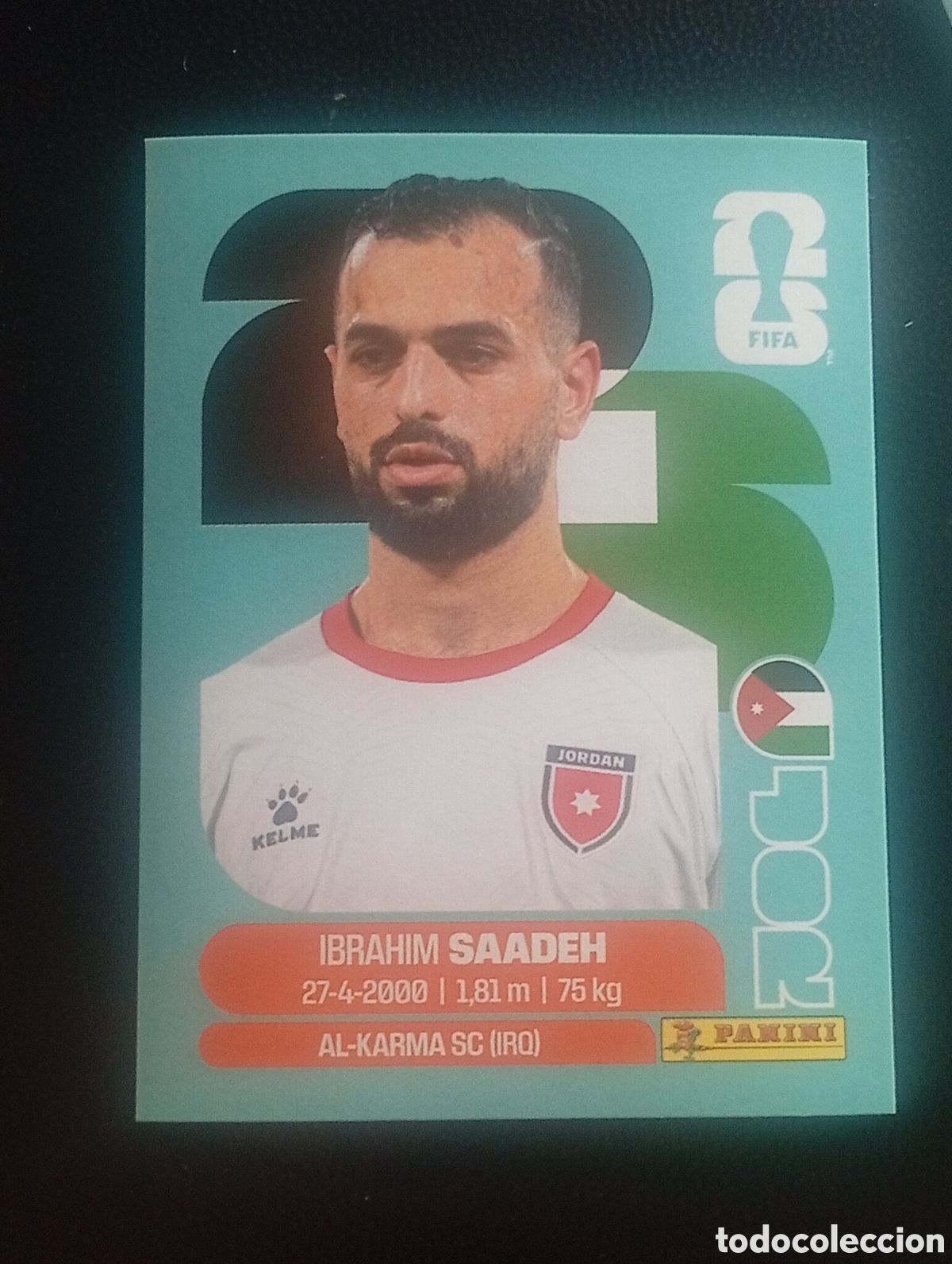 Cromos de f&uacute;tbol: JOR 9 SAADEH JORDANIA MUNDIAL F&Uacute;TBOL 2026 FIFA WORLD CUP PANINI CROMO STICKER JOR9
