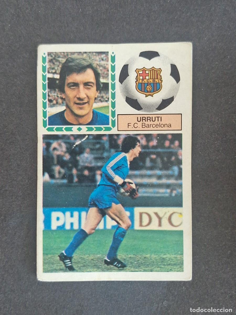 Cromos de f&uacute;tbol: L5 URRUTI F. C. BARCELONA LIGA ESTE 1983 1984 83 84 NUNCA PEGADO SIN PEGAR
