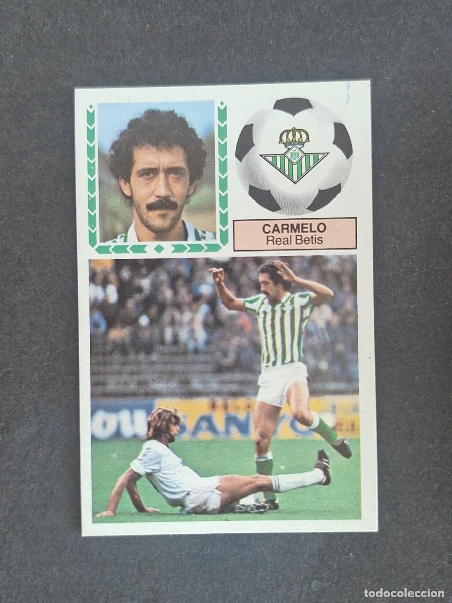 Cromos de f&uacute;tbol: L5 CARMELO REAL BETIS BALOMPIE LIGA ESTE 1983 1984 83 84 NUNCA PEGADO SIN PEGAR